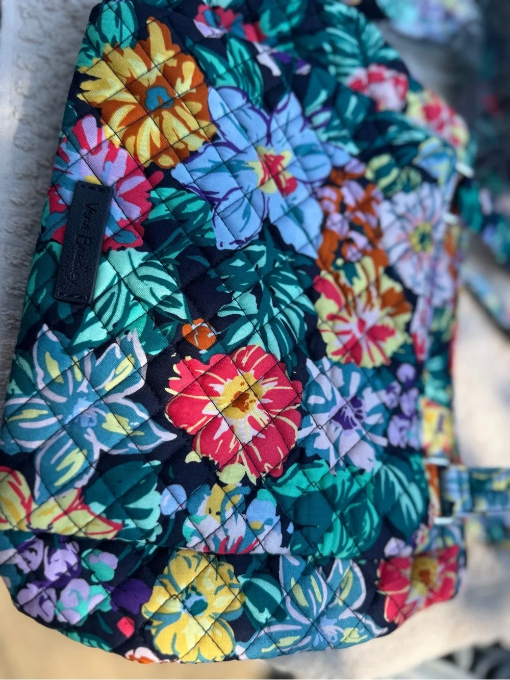 Vera Bradley Navy Quilted & Bright Floral Print “Happy Blooms” NEW 5 items - Picture 7 of 16